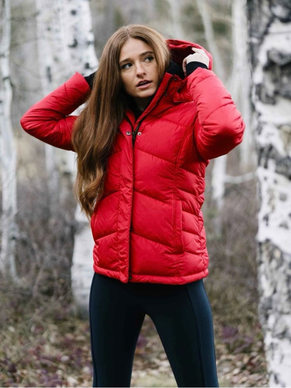 ZYIA Active Sierra Red Expedition Puffer Coat | Women Small